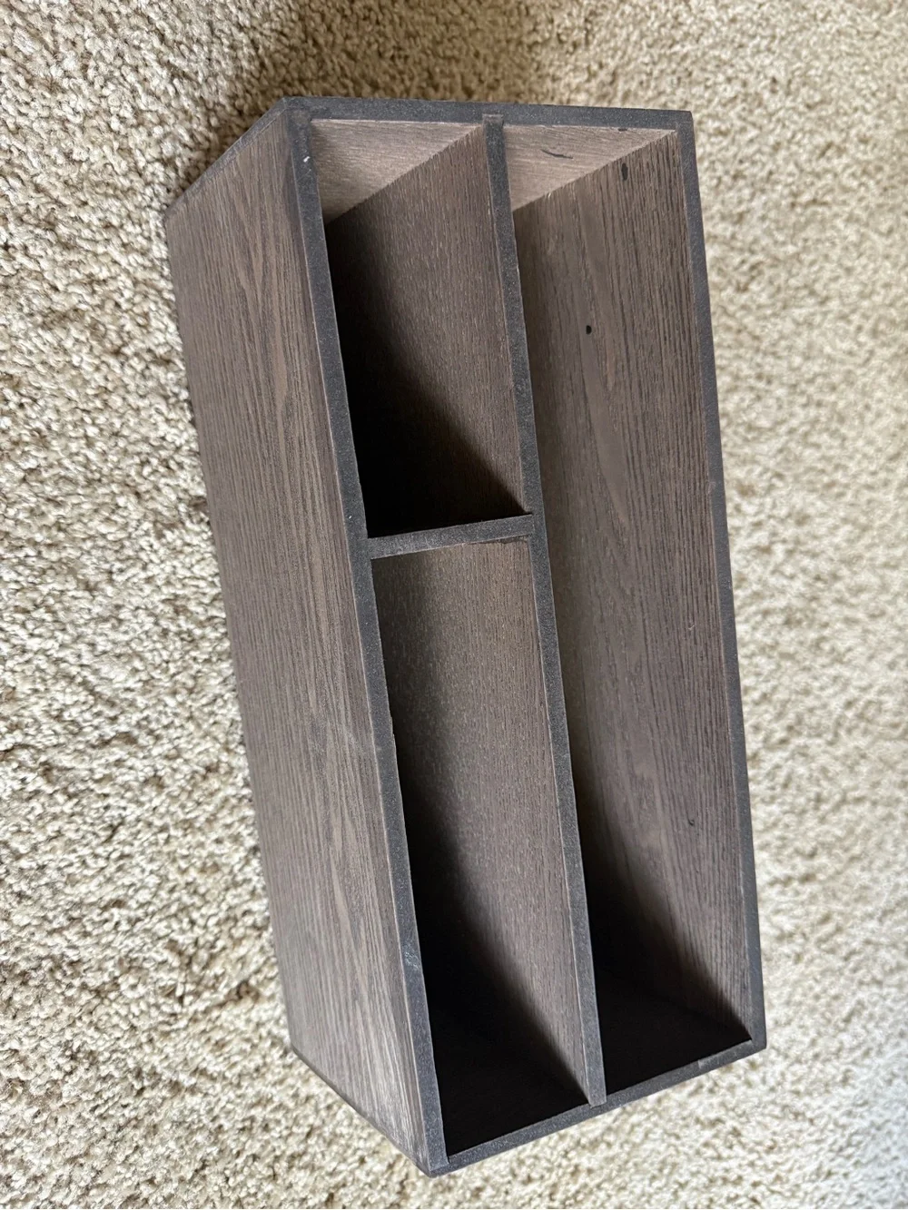 Rustic Dark Brown Wall Shelf Organizer - Unbranded